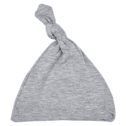 Gray Knotted Newborn Hat
