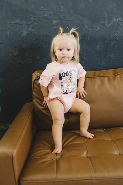 Halloween Girly Graphic Organic Cotton T-Shirt Romper *0-3m left