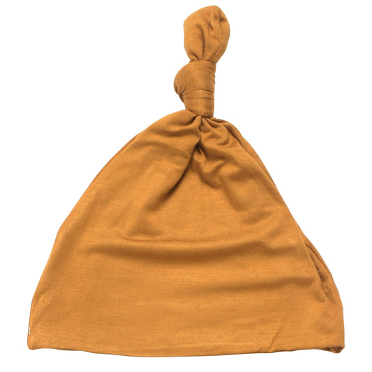 Golden Harvest Orange Knotted Newborn Hat