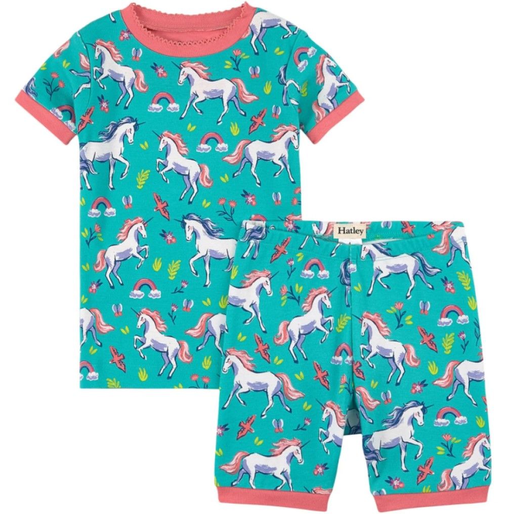 Unicorn Party Organic Cotton Short Pajama Set