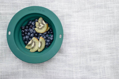 Forest Green Collapsible Bowl for Travel or Home