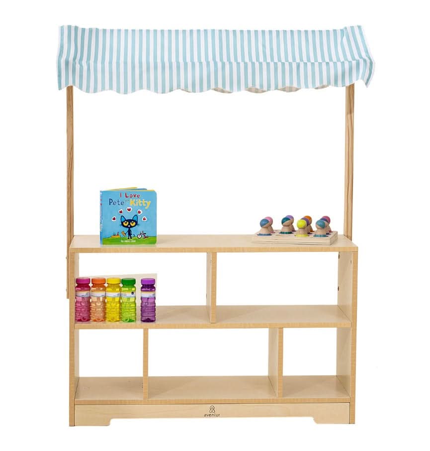 Holly Wooden Market Stand – Kids’ Pretend Play Shop & Display Shelf
