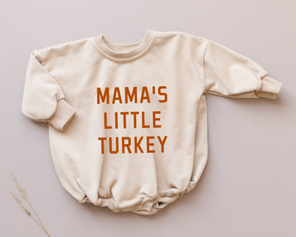 Mama's Little Turkey Sweatshirt Romper - more colors