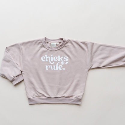 Chicks Rule Infant Crewneck Sweatshirt