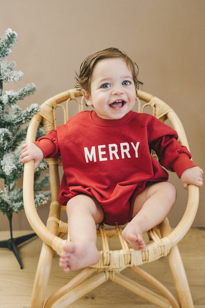 Merry Sweatshirt Romper