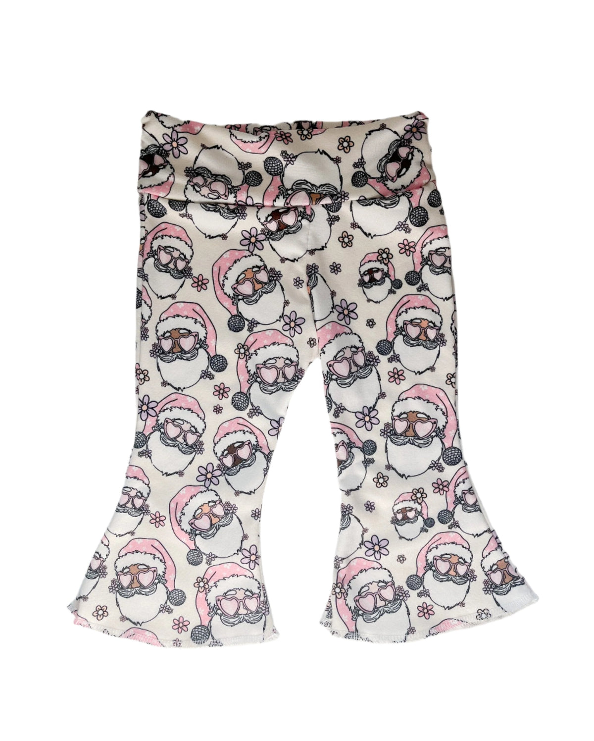 Disco Santa Christmas Baby Bell Bottom Outfit