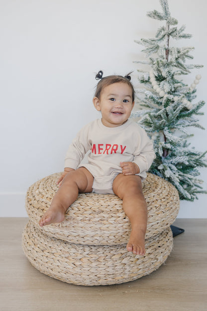 Merry Organic Cotton Sweatshirt Romper