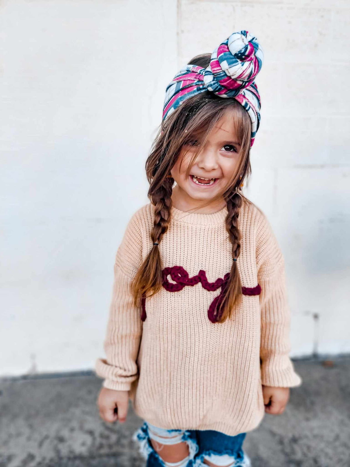 Joy Hand Embroidered Christmas Sweater - Infant Sizes