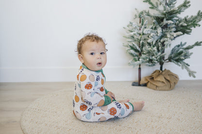 Christmas Ornament Bamboo Zippy Romper *Newborn & 0/3m left