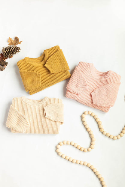 White Chunky Knitted sweater