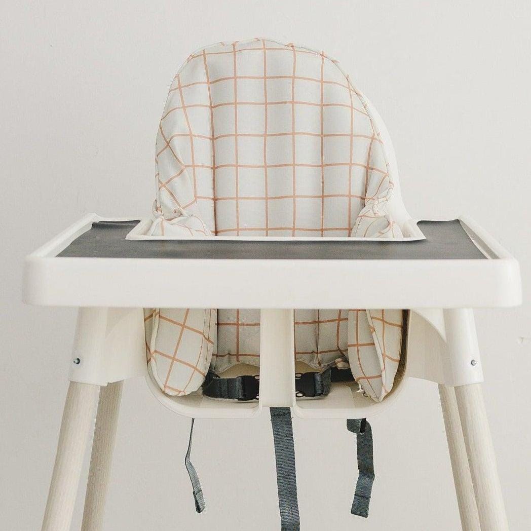 Camel Windowpane Cushion Cover for IKEA Antilop Highchair