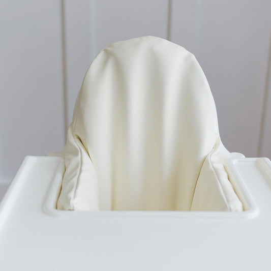 Off-White Vegan Leather IKEA Antilop Cushion Cover