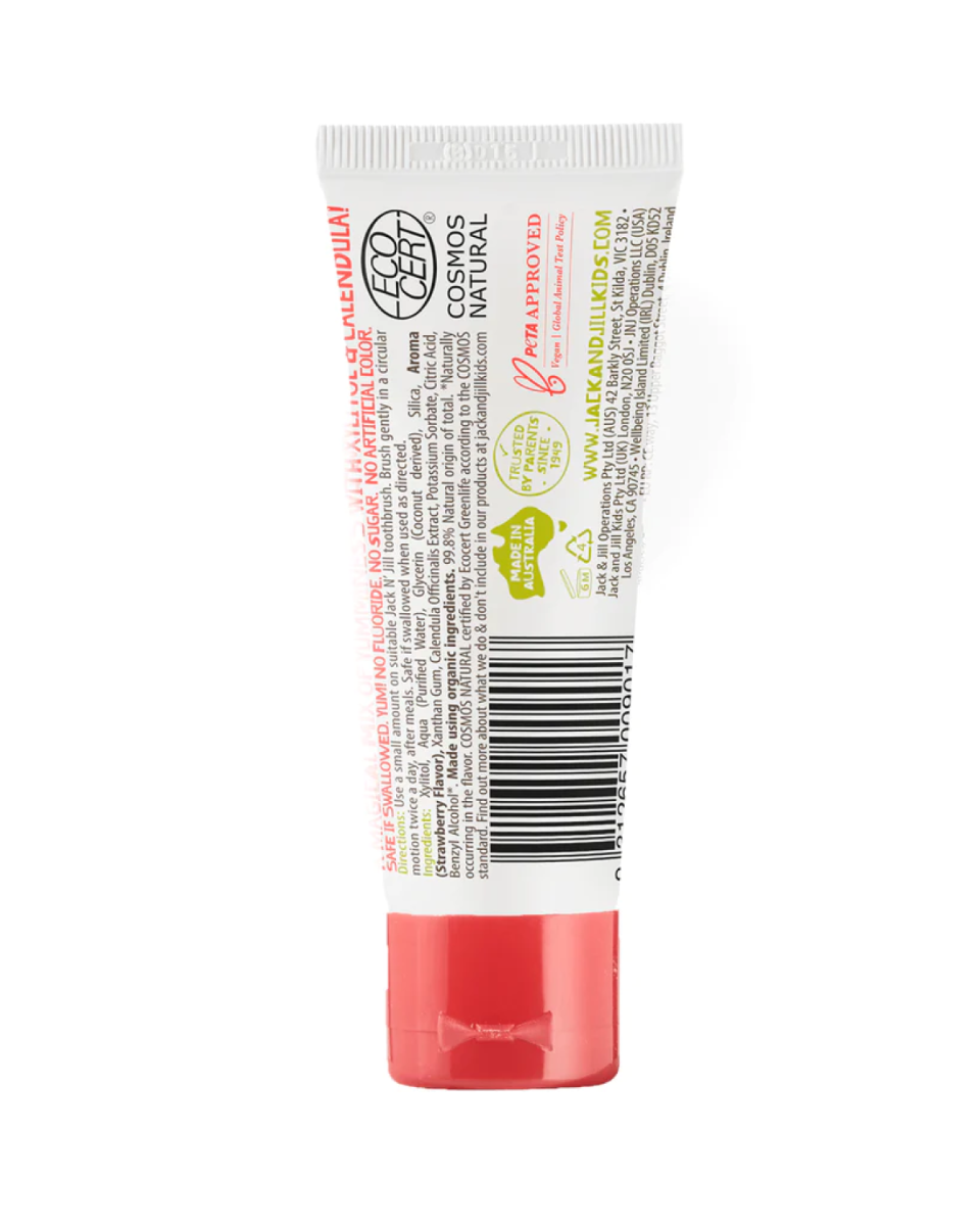 Natural Certified Toothpaste by Jack n Jill, Strawberry