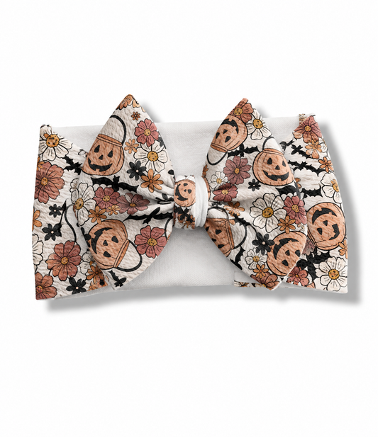 Halloween Trick or Treat Baby Headwrap Bow