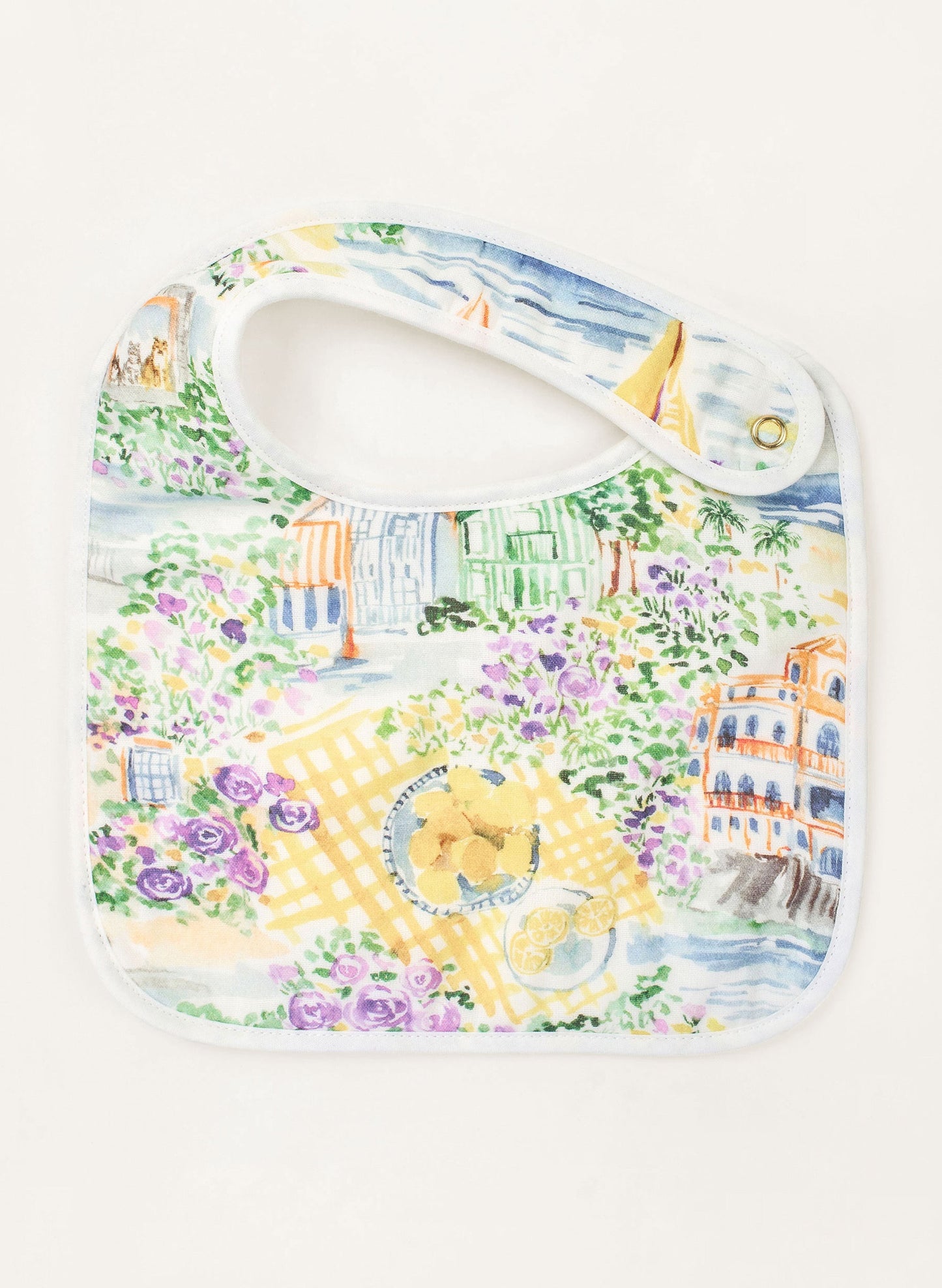 Baby Bib & Shawl Blanket Set - Limoncello