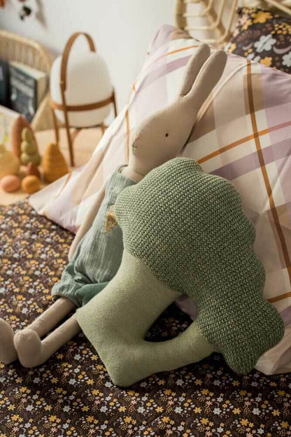 Brucy the Broccoli Knitted Cushion