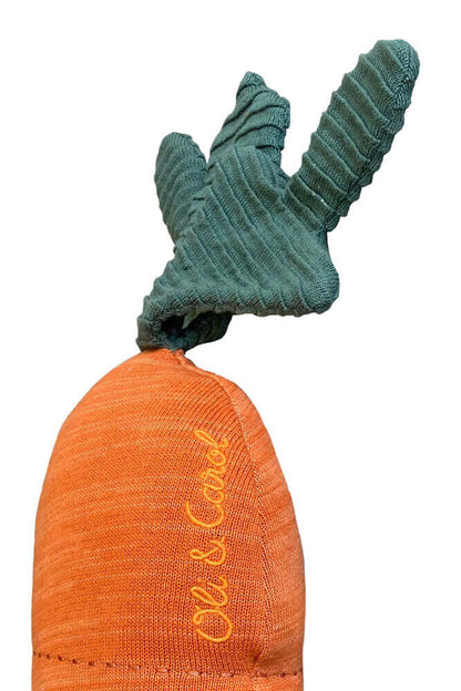 Cathy the Carrot Knitted Cushion