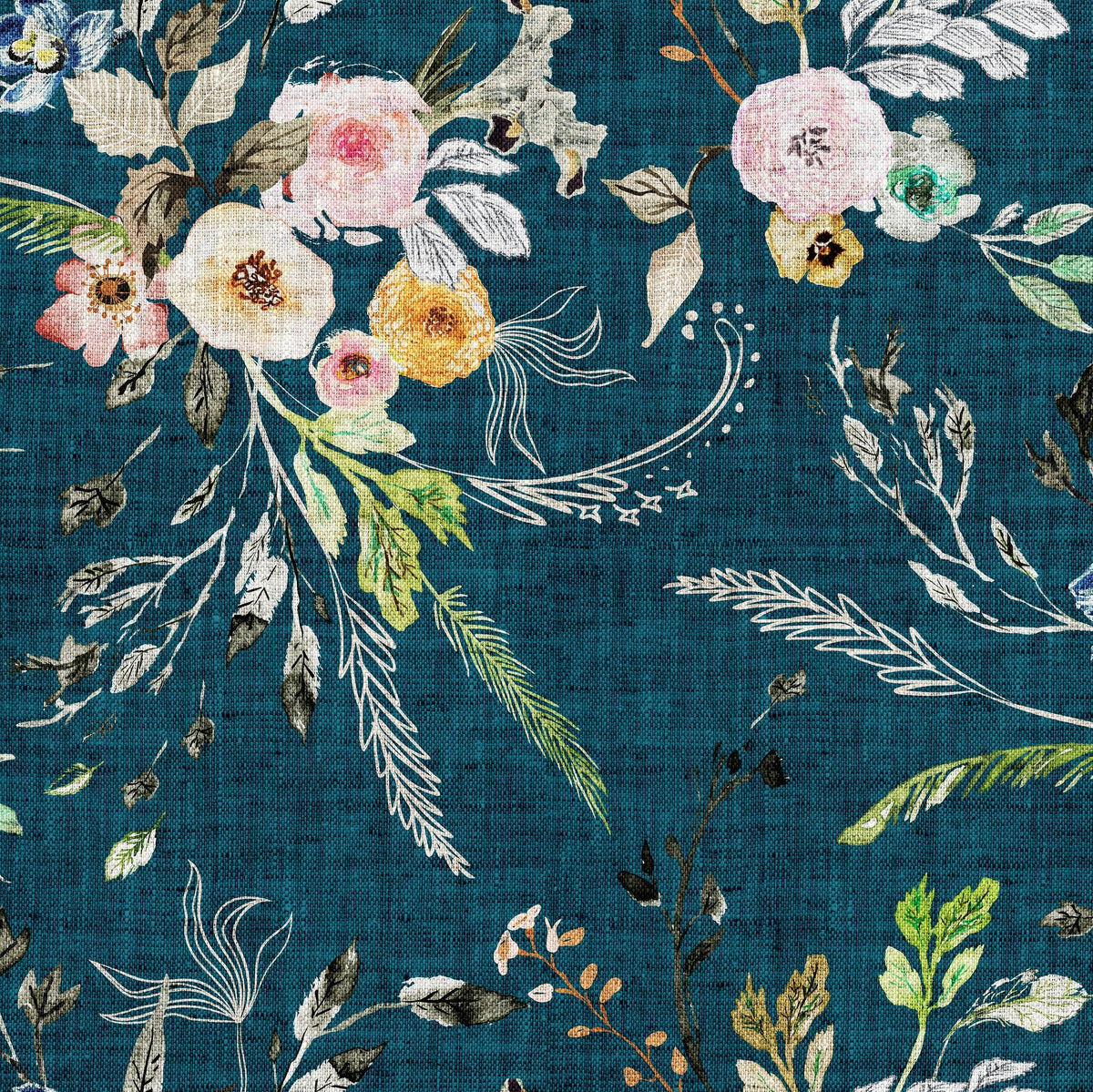 Boho Floral Splash Mat - A Waterproof Catch-All for Highchair Spills and More!