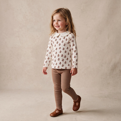 Organic Ruffle Collar Top & Legging Set - Loom