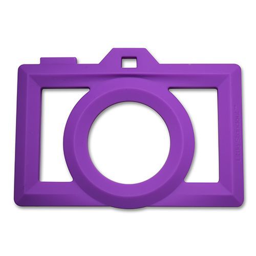 Silicone Camera Teether Purple