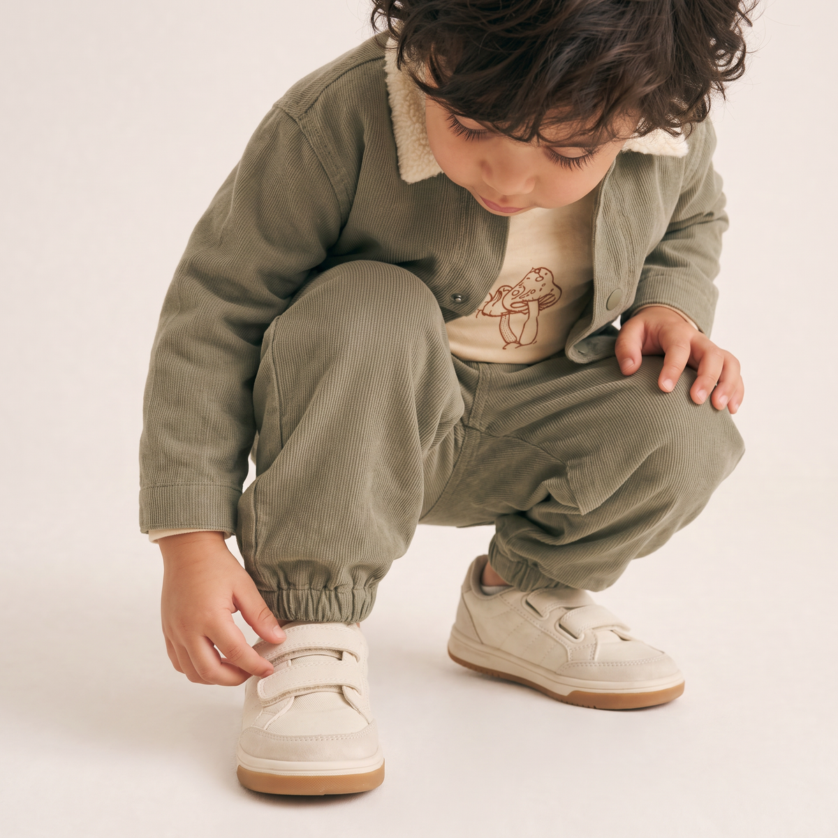 Organic Twill Joggers Pants - Olive