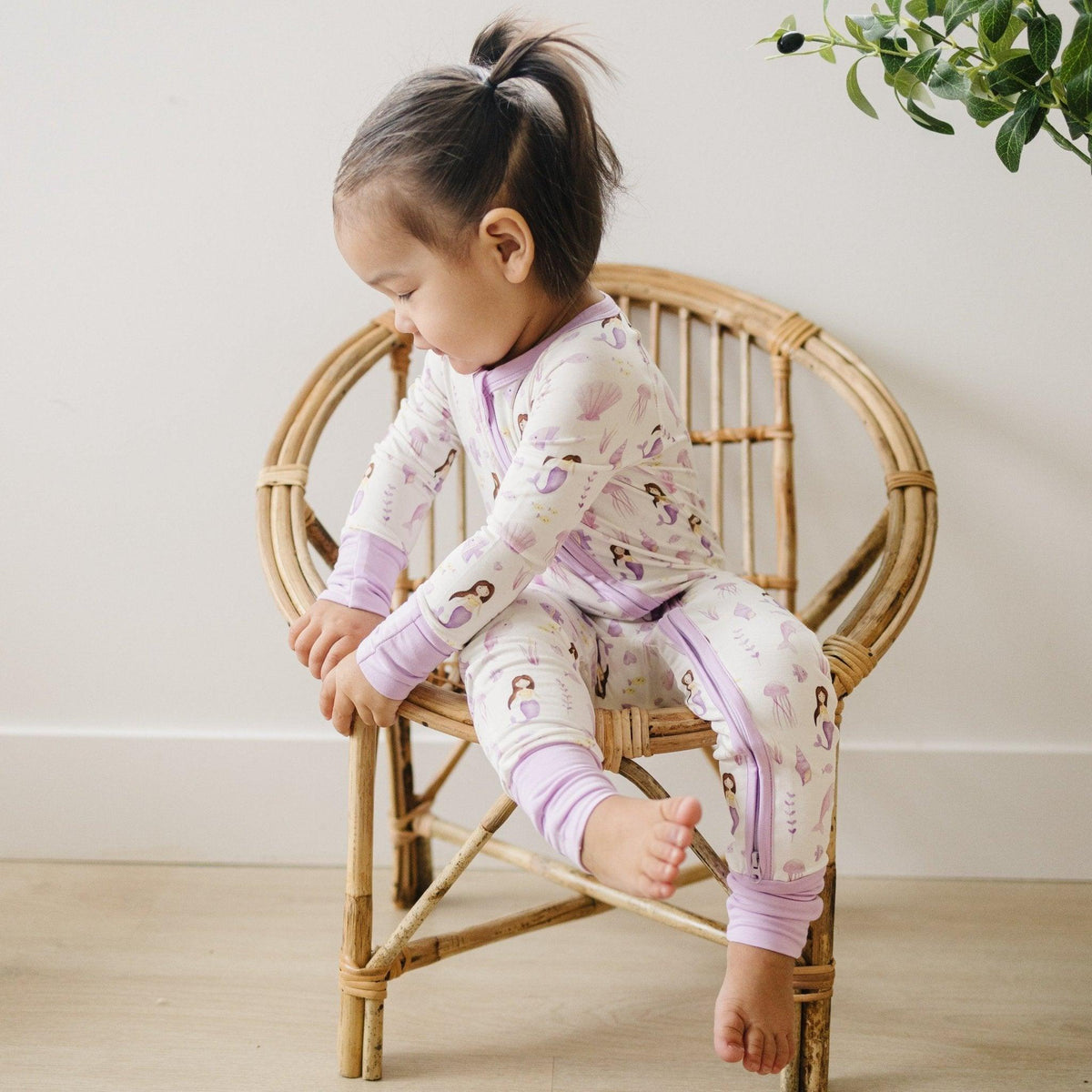 Mia's Mermaids Bamboo Zippy Romper *3-6m left