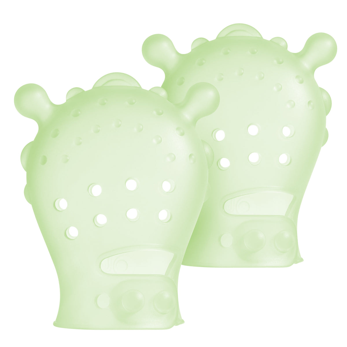Teething Mitten for Babies 0-6 Months, Silicone (2-Pack)