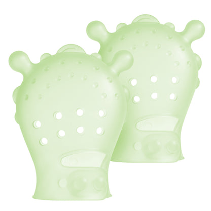 Teething Mitten for Babies 0-6 Months, Silicone (2-Pack)