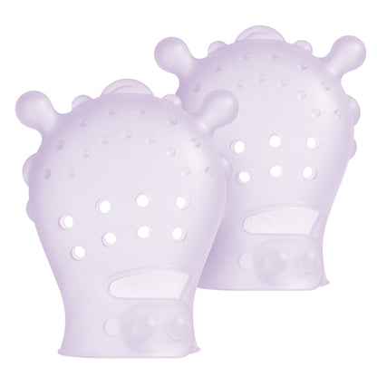 Teething Mitten for Babies 0-6 Months, Silicone (2-Pack)