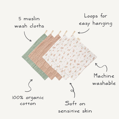 Muslin Cotton Washcloth