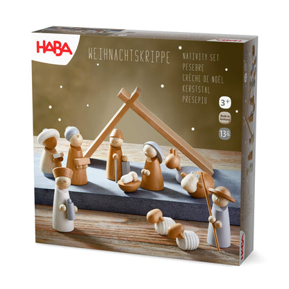 Natural Wood Nativity Set