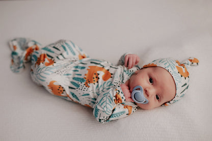 Dinosaur Newborn Knotted Hat