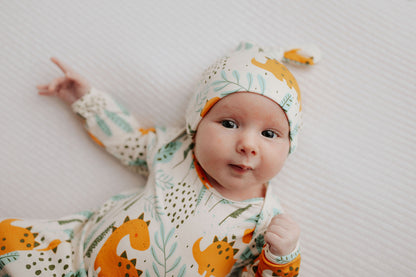Dinosaur Newborn Knotted Hat