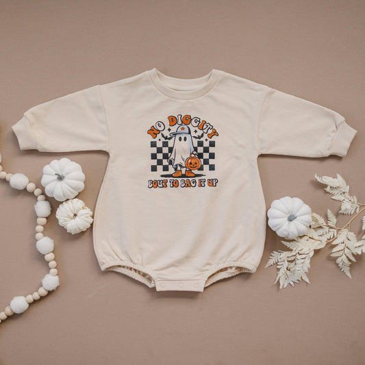 No Diggity Bout to Bag It Up Organic Cotton Sweatshirt Romper