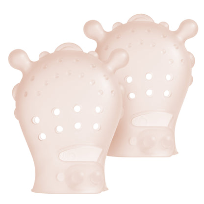Teething Mitten for Babies 0-6 Months, Silicone (2-Pack)