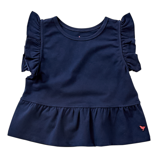 Organic Knit Top, Navy