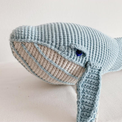 Orlando the Whale- misty blue