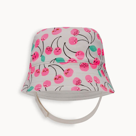 Organic Cotton Pink Cherries Bucket Hat