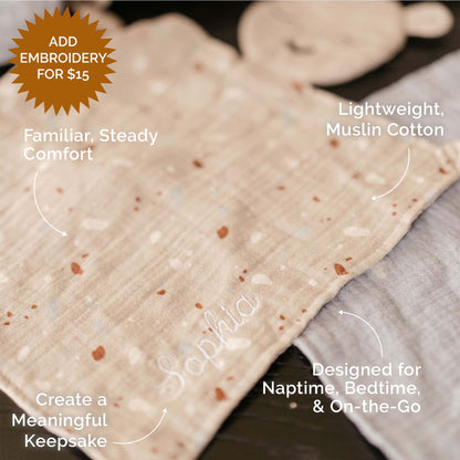 100% Muslin Lovey - Alpaca