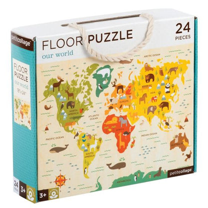 World Map 24-Piece Floor Puzzle