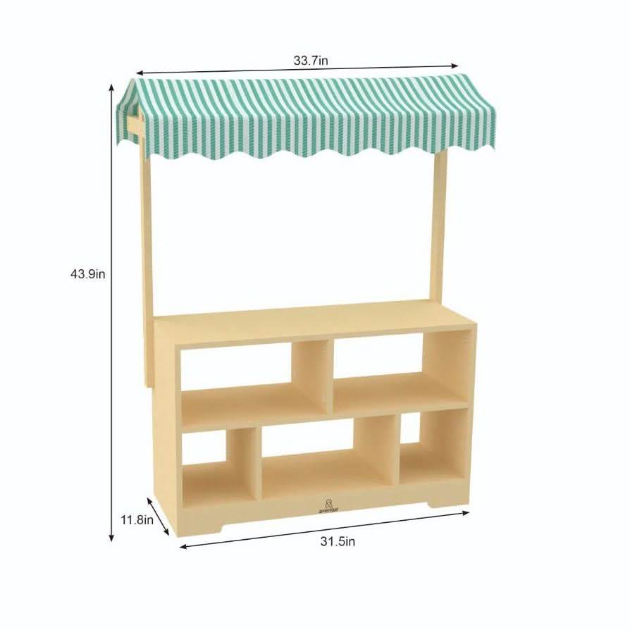 Holly Wooden Market Stand – Kids’ Pretend Play Shop & Display Shelf