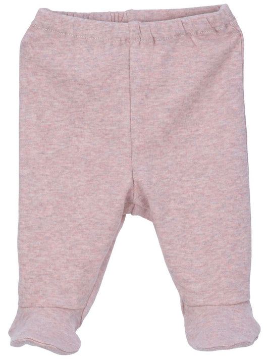 Newborn Pants with Feet, Powder Pink