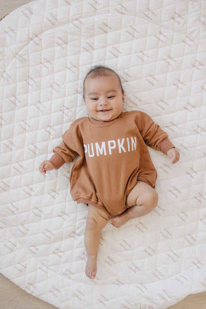 Pumpkin Sweatshirt or Sweatshirt Romper - Cream or Orange