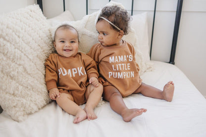 Pumpkin Sweatshirt or Sweatshirt Romper - Cream or Orange