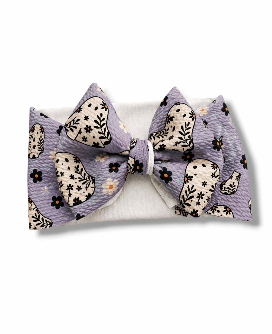 Halloween Purple Ghost Baby Headwrap Bow