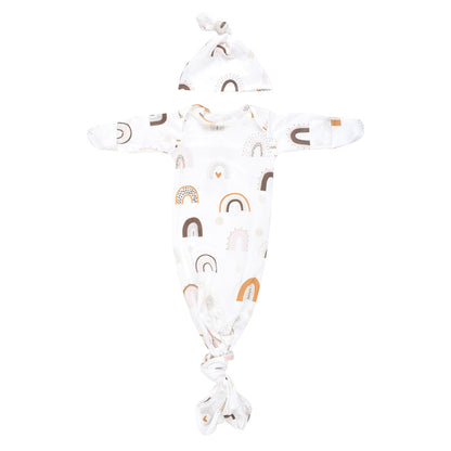 Rainbow Newborn Knotted Baby Gown