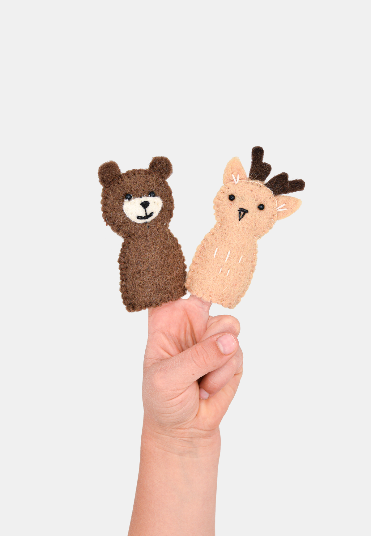 Reindeer & Bear Finger Puppet Set
