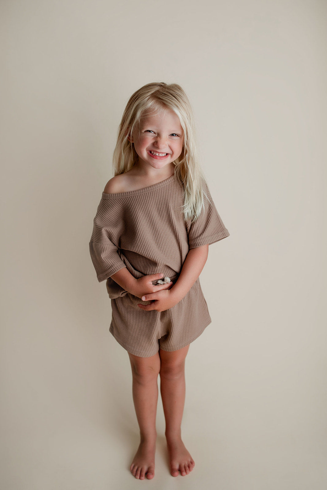 Cocoa Sands Brown Waffle Two Piece Set