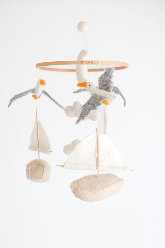 Sailboat & Seagull Crib Mobile