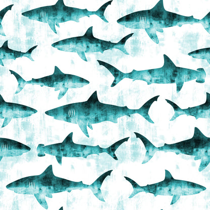 Shark Attack Splash Mat - A Waterproof Catch-All for Highchair Spills and More!